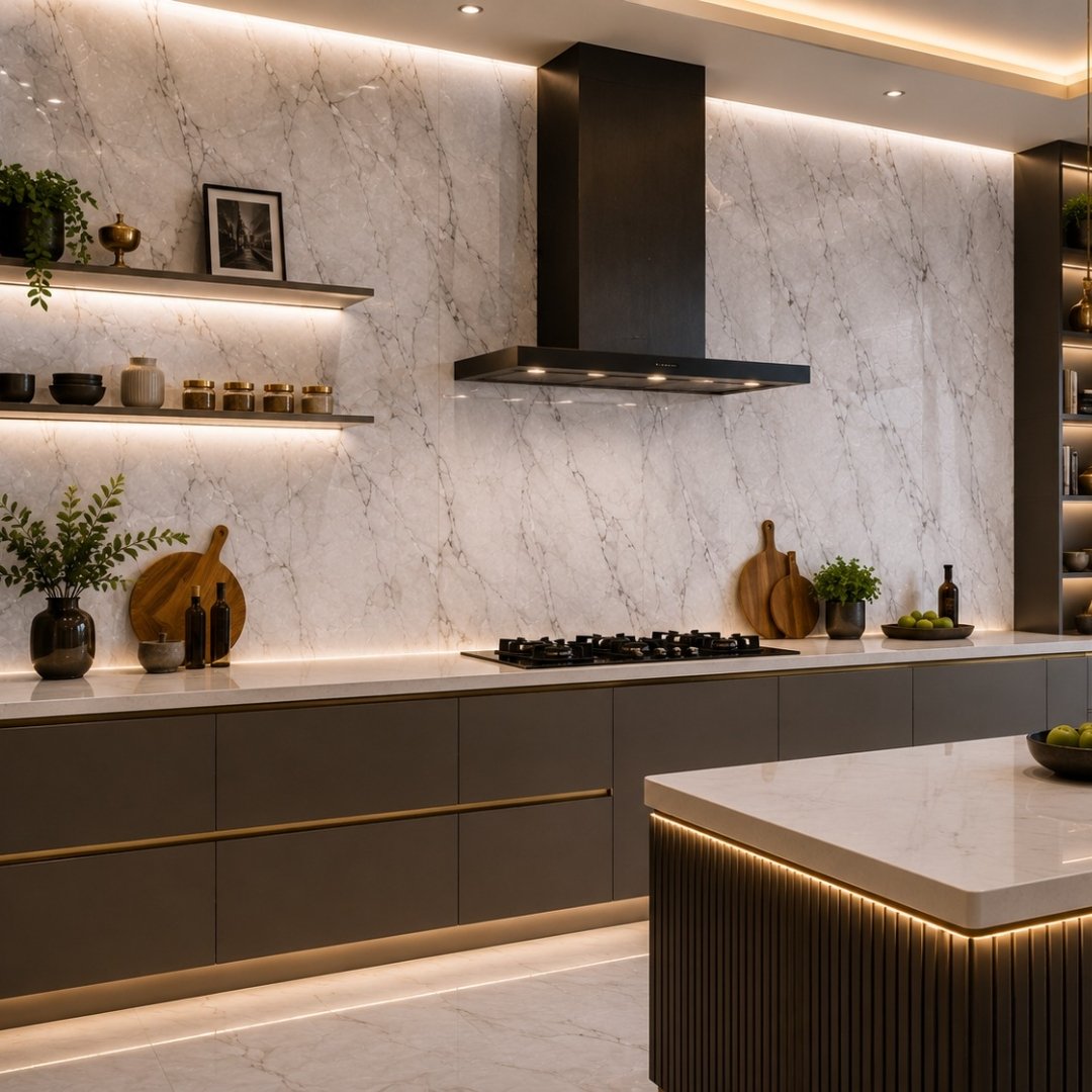 AL EN Turky Grey Marble & Stone Kitchen Tiles - My Home Studio